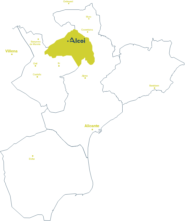 Mapa provincia de Alicante